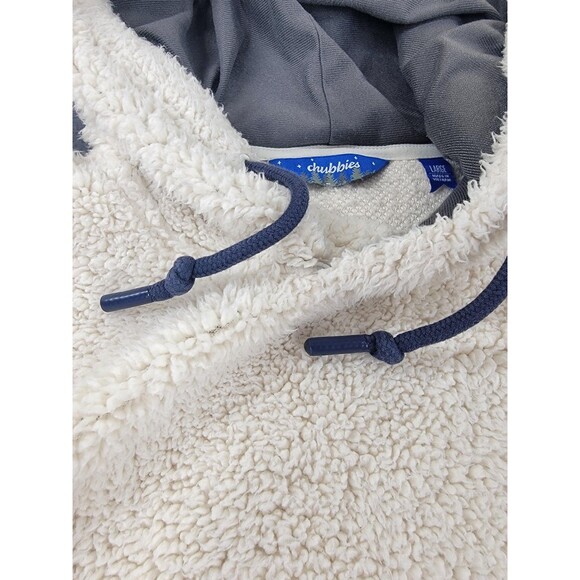 Chubbies Pullover Hoodie Mens Large Sherpa Fleece Kangaroo Pocket Cozy Outdoors - Picture 4 of 12